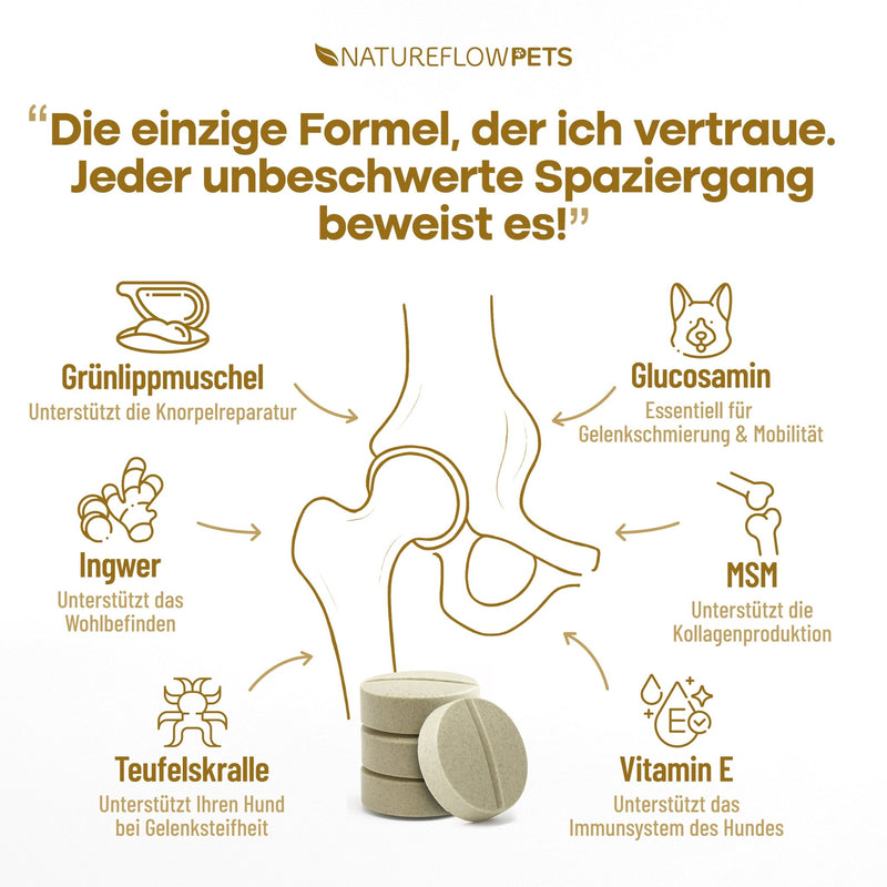 Gelenktabletten - Natureflow Pets - 100 Stück