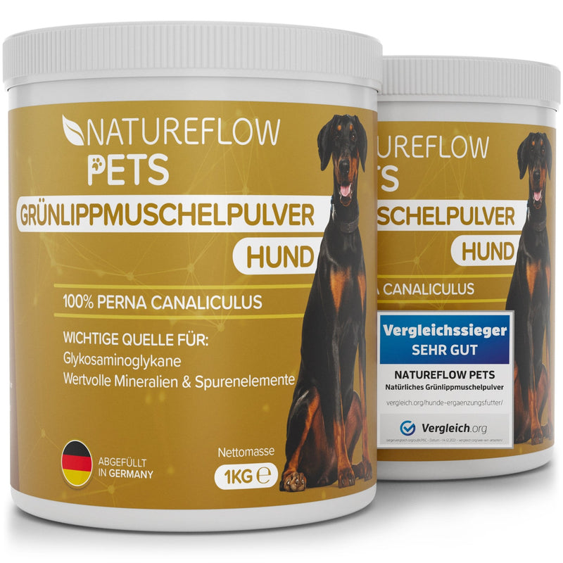 Grünlippmuschelpulver - Natureflow Pets - 2.000g (2x1.000g)