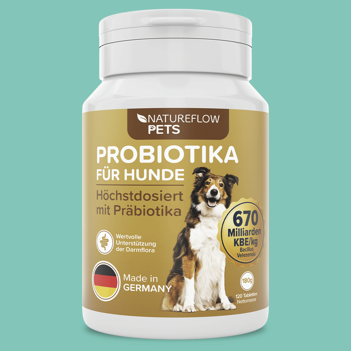Präbiotikum & Probiotikum - Natureflow Pets - 120 Tabletten