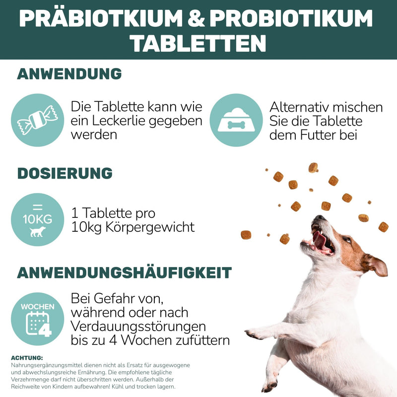 Präbiotikum & Probiotikum - Natureflow Pets - 120 Tabletten