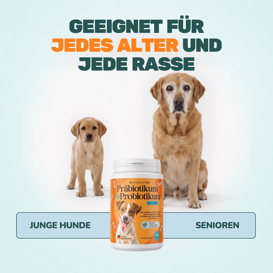 Präbiotikum & Probiotikum - Natureflow Pets - 120 Tabletten
